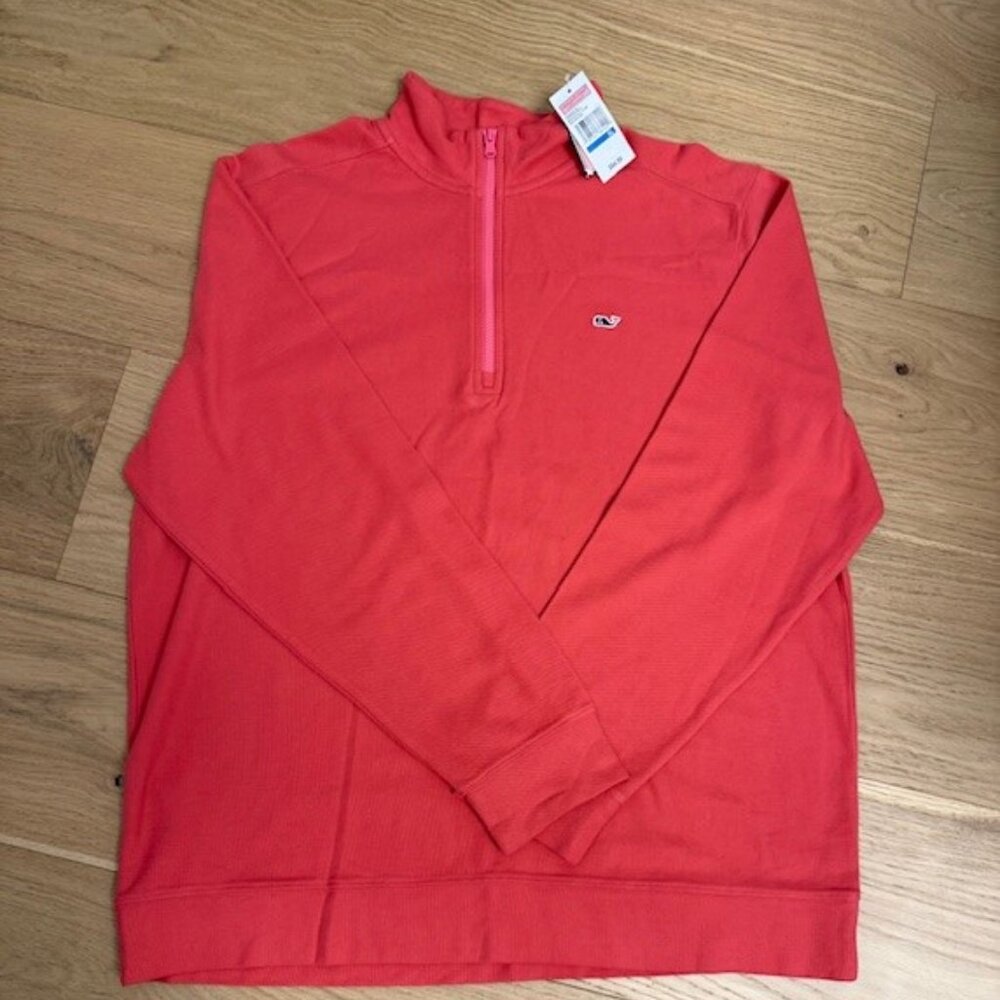 Vineyard Vines Pique Knit 1/4 Zip Pullover - NWT - Size XL